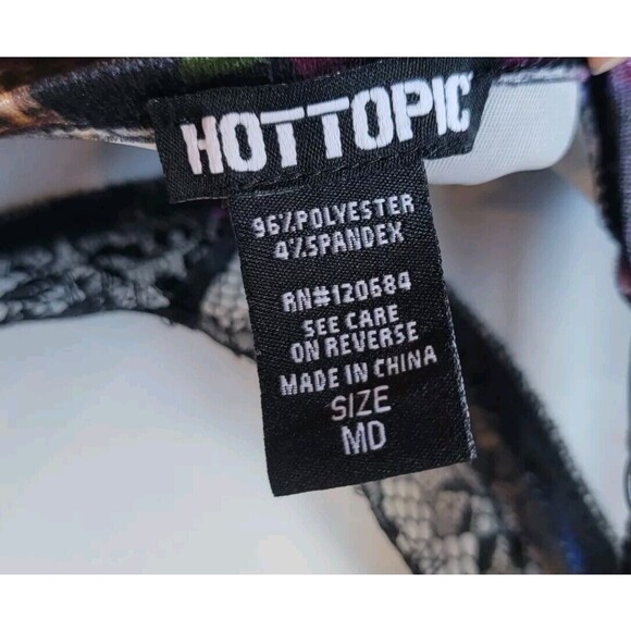 Hot Topic Black Floral Mini Dress - Picture 5 of 8